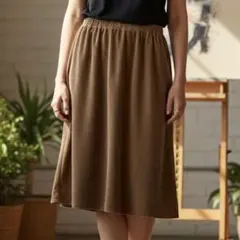 訳あり フォクシーニューヨーク FOXEY NEW YORK スカート（L）茶のサムネイル