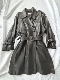 USED 80S CHARLES KLEIN 本革 ロングコート - メルカリ