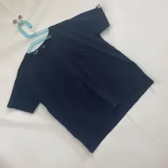 TOPVALU Tシャツ 半袖 ネイビー クルーネック 胸ポケット付き 無地 S