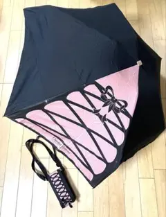 Chantal Thomass 折りたたみ傘 黒ピンクのサムネイル