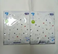 バラ売可　ミキハウス　新品　60cm　コンビ肌着　フライス 2枚セット
