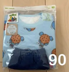 ユニクロ セサミストリート クッキーモンスター キルト パジャマ 90