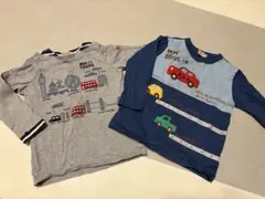 ミキハウス 長袖カットソー 2枚セット 100 保育園着