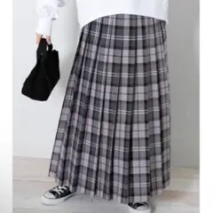 チェックロングスカート