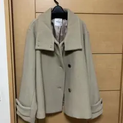 SALON adam et ropeベージュウールピーコートFサイズ新品タグ付き