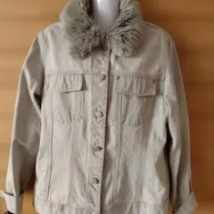 ファー付き（取り外し可能）デニムジャケット