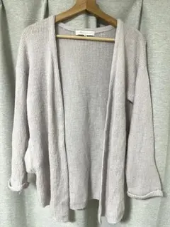 MERCURYDUO シアーニットカーディガン ラベンダー Fサイズ