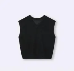ループヤーンVネックT ブラック xl GUのサムネイル