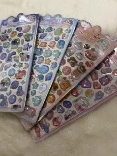 カラフルキャラクターシール4枚セット