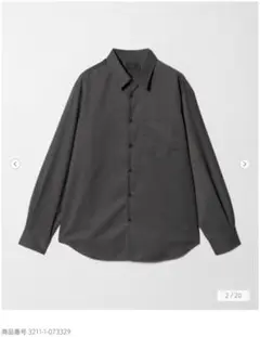 green label ウール レギュラーカラーシャツ L モカ OVYのサムネイル