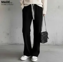 美品 裏起毛コーデュロイパンツ ダークエンジェル ブラック 普通丈L