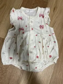 Si-Shu-Non ロンパース 70cm フルーツ柄　リボンのサムネイル