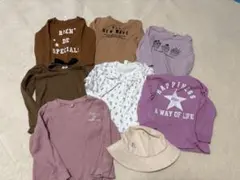 ８点/女の子　まとめ売り/アプレレクール　ロンT 長袖Tシャツ100cm ハットのサムネイル