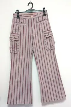 旧タグmezzo pianoメゾピアノ　ストライプカーゴパンツ 150cm