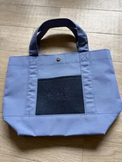 KALDI ロゴ刺繍 ブルー トートバッグのサムネイル