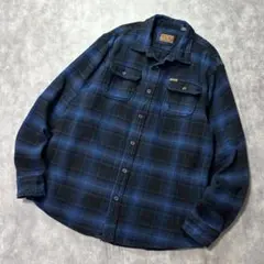 ~00s ORVIS オンブレチェック コットン ヘビーネルシャツ ポケット付き