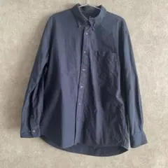 無印良品ダークネイビー XL コットン（シャツ