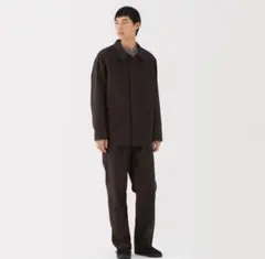 MUJI 無印良品 カポック混 モールスキン カバーオール ワークパンツ XL