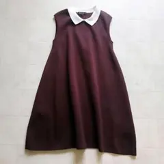 極美品♪To b.by agnes b.　 白襟付 フレアニットワンピースのサムネイル