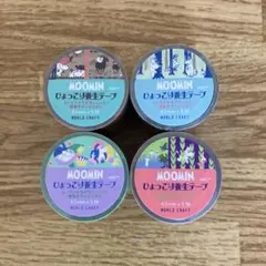 ワールドクラフト ムーミン 養生テープ 4点セット 原野・草原・森・雲 ②のサムネイル