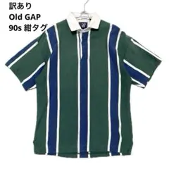 訳あり 90s 紺タグ オールドギャップ 肉厚 ラガーシャツ ヘビーウェイト L