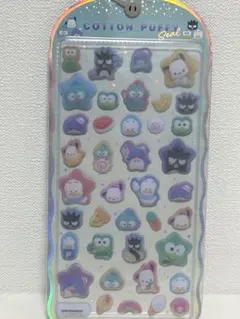 コットンパフィーシール　はぴだんぶい　サンリオ　ボンボンドロップシール