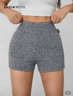 SHEIN グレー ハイウエストショートパンツ
