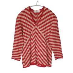 【90s】GIVENCHY/ジバンシー★バイアスボーダーニット/コットンニットLのサムネイル