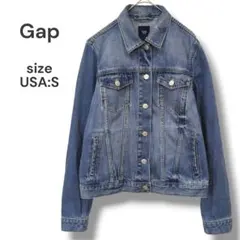 Gap　デニムジャケット　Ｇジャン　S　ブルー　洗える、タンブル乾燥　古着　綿