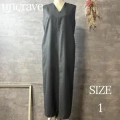 uncrave Ｖネックジャンパースカート　ノースリーブワンピース　グレー　1