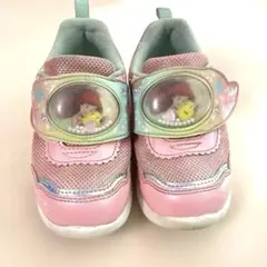 匿名配送　アリエル　かかと光るピンクスニーカー　17cm ムーンスター