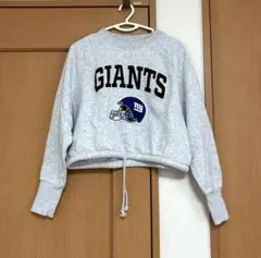 H&M ロゴ入りグレー クラップドスウェット M〜Lサイズ