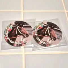 ダービー馬列伝くじ シンボリルドルフ　缶バッジ