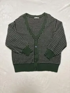 カーディガン　チェックカーディガン　Mサイズ