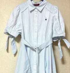 Y2K❤️ BURBERRY BLUE LABEL ストライプ パフスリーブシャツ - メルカリ