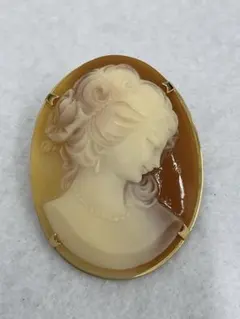 23.288【ブローチ】カメオ　ヴィンテージ　アンティーク　アクセサリー