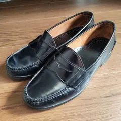 良品【コールハーン】（25）コインローファー ブラック レザー USA 黒 本革