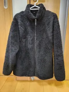 ユニクロ　ファーリーフリースフルジップジャケット　メンズ　黒 　サイズ　L