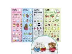 【韓国限定】ミッフィー　3D 立体シール　ぷくぷく　硬い素材