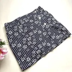 Callaway ゴルフウェア 花柄のキュロットスカート/パンツ サイズM 紺白