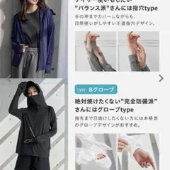 神戸レタス サンバイザー付きUVカットパーカー ＸＬ ネイビーのサムネイル