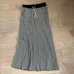 《LOWREYS FARM 》スウェット　ボーダー ロングスカート