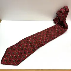 BARNEY'S NEWYORK 赤い花柄ネクタイ