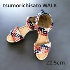 ツモリチサトウォーク メッシュ編み込みサンダル 3色 バックジップ 22.5のサムネイル