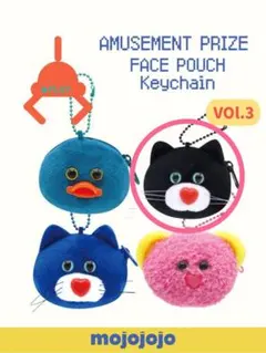 mojojojo フェイスポーチ BC3 黒ねこ モジョジョジョ キーチェーン