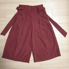 CECIL McBEE ワイドパンツ ガウチョパンツ ワインレッド　Mサイズのサムネイル