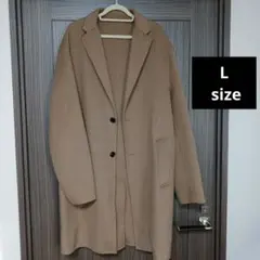 メンズ　リバーコート　チェスターコート　オーバーサイズ　ベージュ