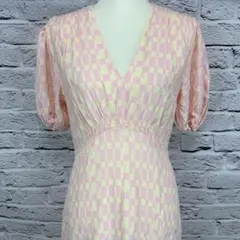 CLUB MONACO【美品】ワンピース　サイズ6　ピンク×ベージュ　382