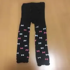 サイズ95 リボン柄キッズタイツレギンス