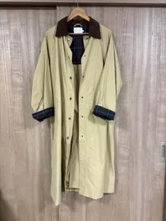 ベージュ トレンチコート コーデュロイ襟